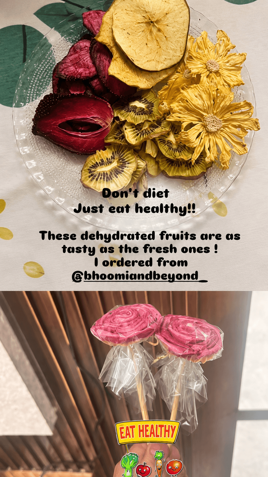 @_himanshhii_ β rose-shaped dehydrated treat with Bhoomi & Beyond packaging
